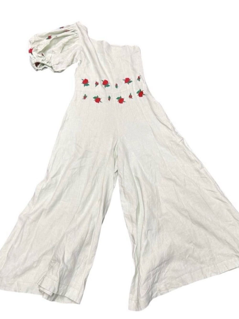 NWT Fanm Mon Datchna one shoulder embroidered jumpsuit - Picture 5 of 10